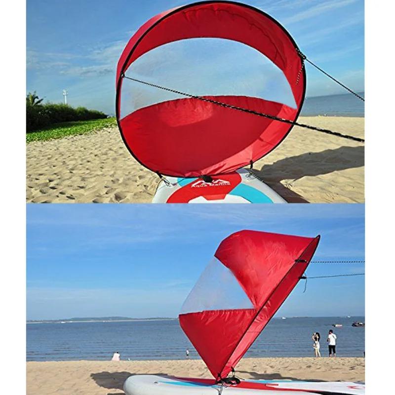 Kayak & Inflatable Canoe Wind Sail with Clear Window & Folding Thrusters – Drifting Accessory (Durable, Waterproof, Easy Setup)