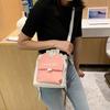 Cute Canvas Bag New Solid Color, Small Ear Crossbody Bag Women's Ins Style Large Capacity Crossbody Bag