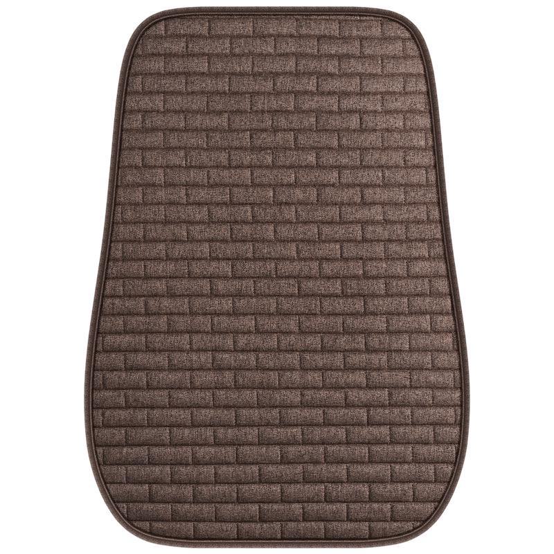 Grid Linen Backless Car Seat Cushion Set - Single, Square, Three-Piece, Four Seasons Universal