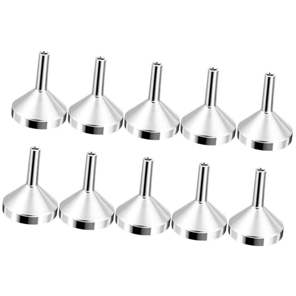 10 Pièces Petit Entonnoir en Métal Outil d'Emballage de Liquide Convient pour Transférer du Parfum dans des Atomiseurs ou des Vaporisateurs de Sac à Main