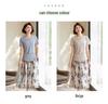 Elegant Summer 2026 Midi Skirt and Short-Sleeved T-Shirt Set for Middle-Aged and Elderly Women
