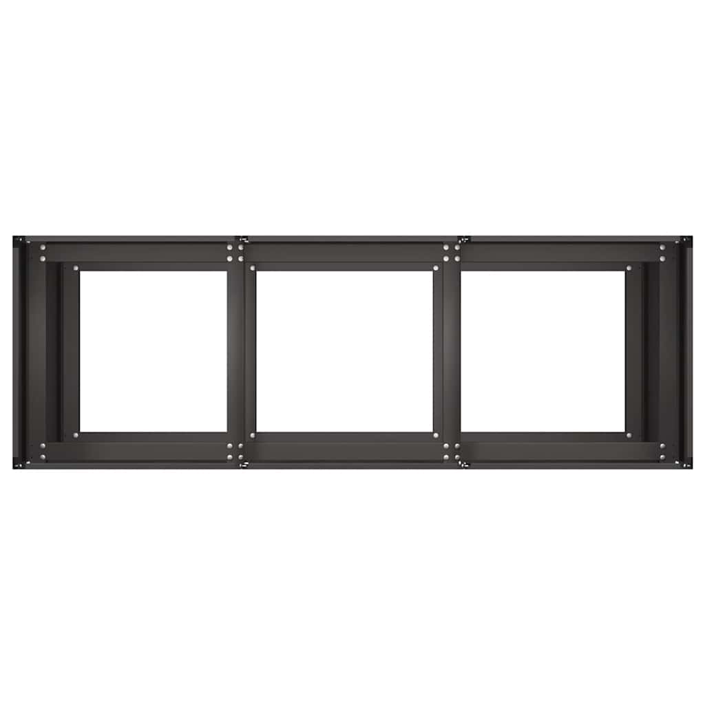 vidaXL Pflanzkübel Schwarz 120x40x80 cm Kaltgewalzter Stahl