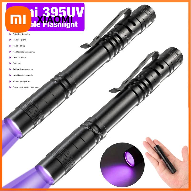 Xiaomi 365/395nm UV Flashlight Ultraviolet Invisible Ink Marker Blacklight Pen Torch Pet Cat tinea urine Stains Scorpion Detection Lamp