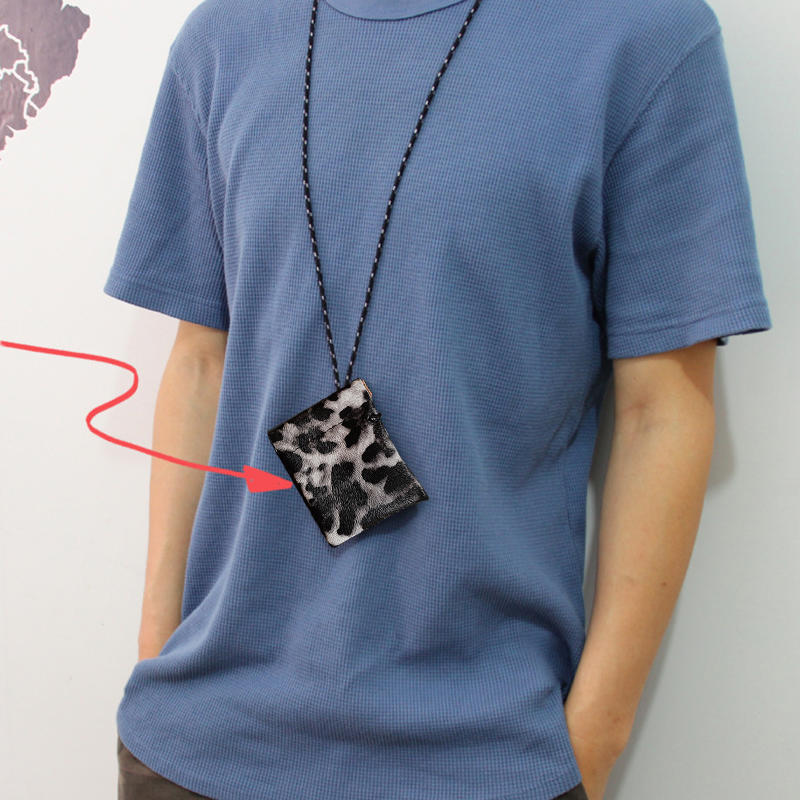 1PC Mini Neck Hanging Coin Purse PU Leather Earphone Storage Bag Mini Wallet Anti-theft Small Key Bag for Men And Women