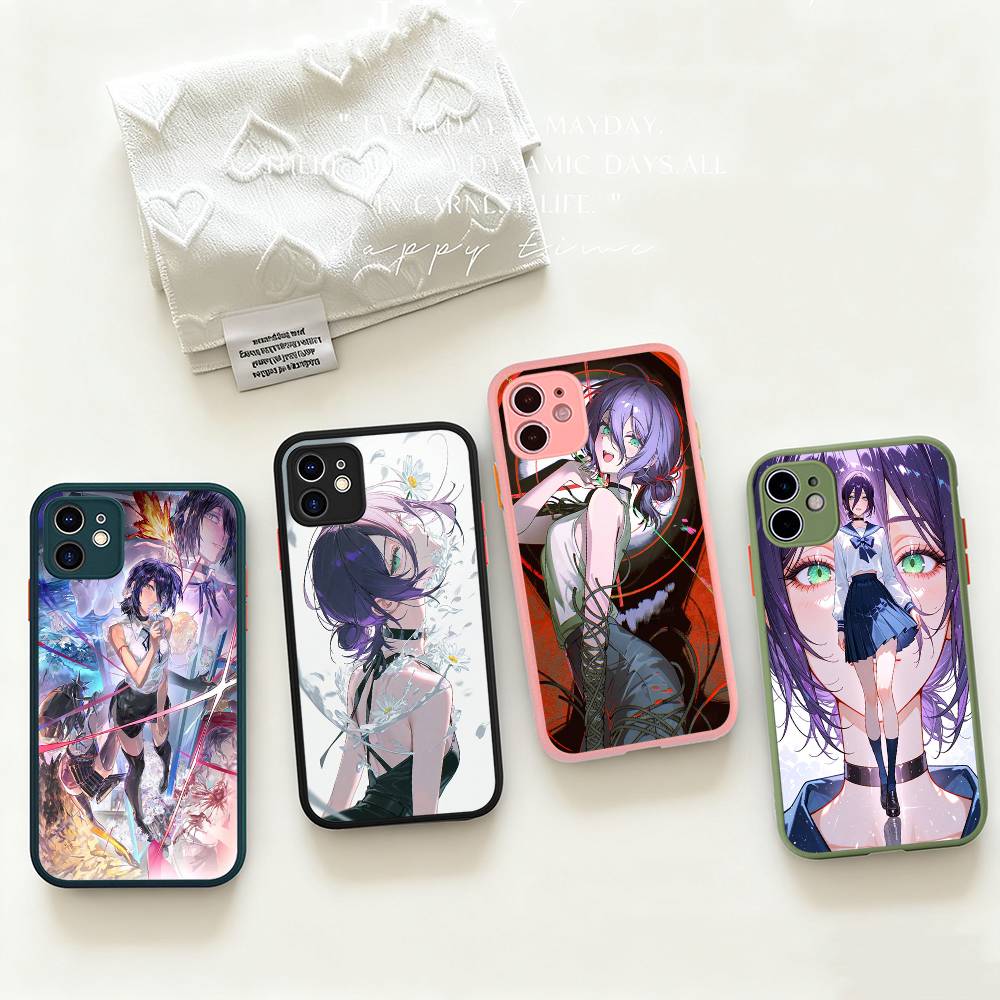 Anime Chainsaw Man Reze Arc Handyhülle Für IPhone 11 12 13 14 15 16 Pro Plus X XS MAX Mattes Bumper Stoßfeste Hülle