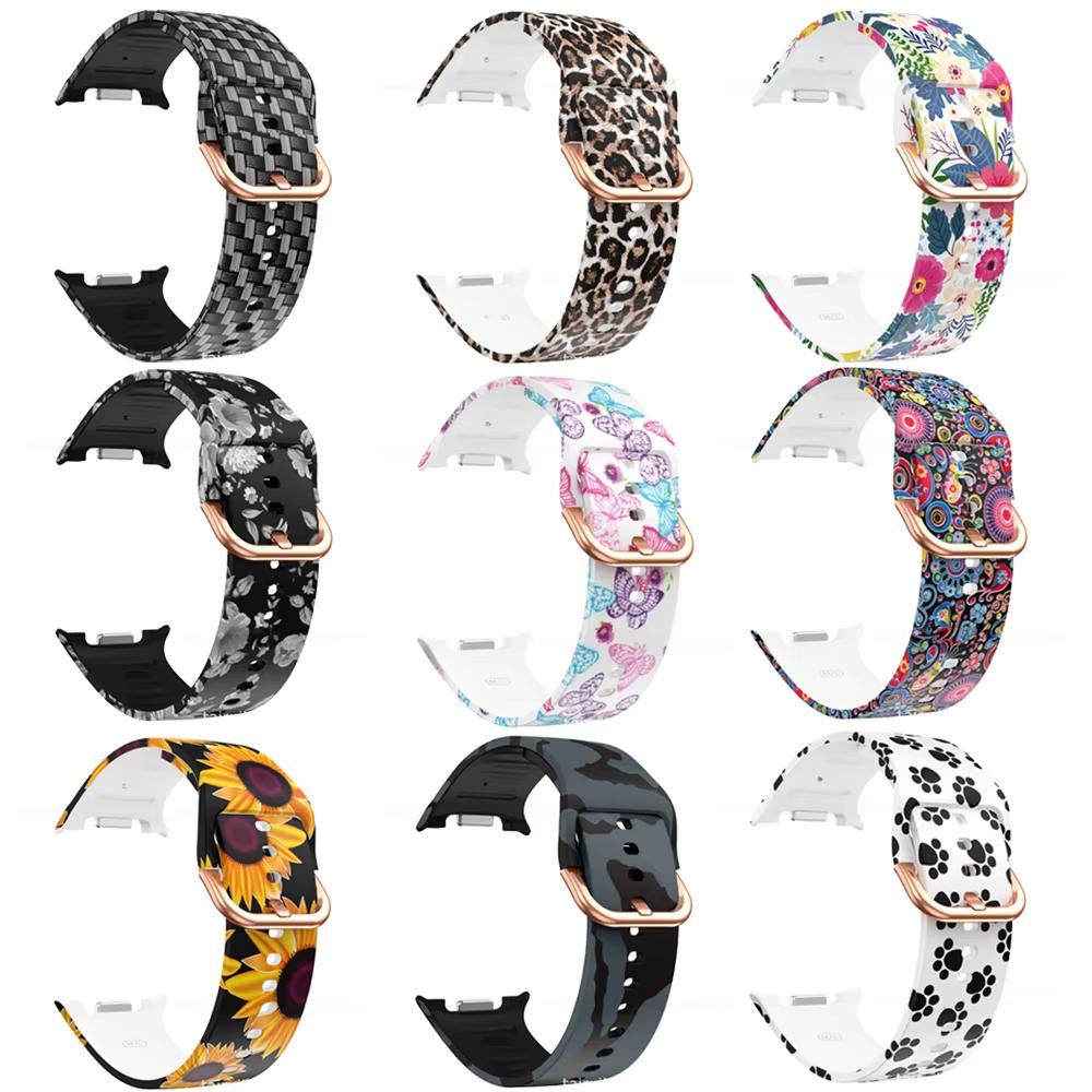 Printed Band for Samsung Galaxy Watch 8/8 Classic 46mm Strap Sport Silicone Belt Bracelet Correa for Galaxy Watch 8 40mm/44mm