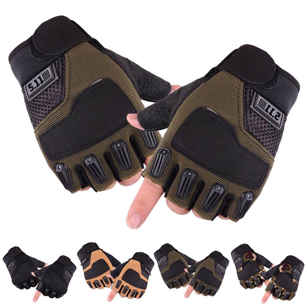 Mens Military Army Half Finger Gloves Tactical Fingerless Motorcycle Cyclin OH