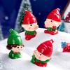 1Pcs Creative Christmas Elf Character Resin Handicraft DIY Christmas Decorations Micro Landscape Accessories Desktop Ornament