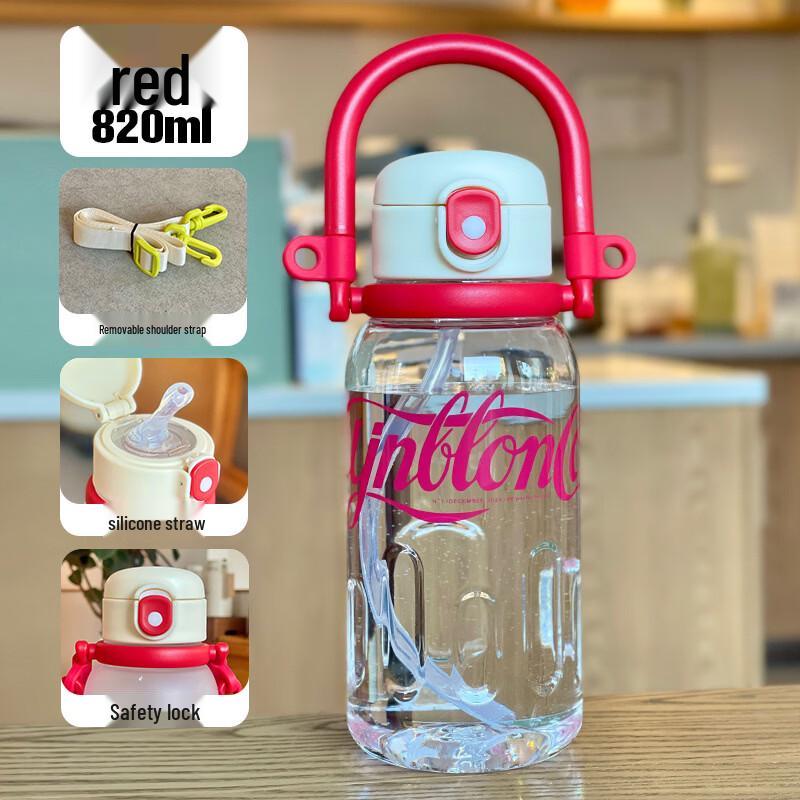 

Shangqi High-Temp Glass Sports Water Bottle 820ml (2-Pack)
