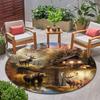 Wilderness Cabin Serenity Round Rug Home Soft Decorative Anti Slip Yoga Table And Chair Mat Carpet Outdoor Floor Mat Carpet S7