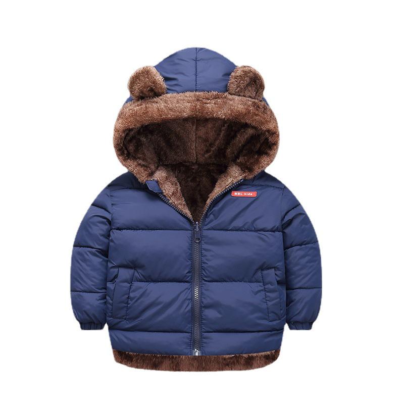 Children's Off-Season Lambswool Cotton Jacket - Plus Velvet Thickened, Warm Coat for Boys and Girls