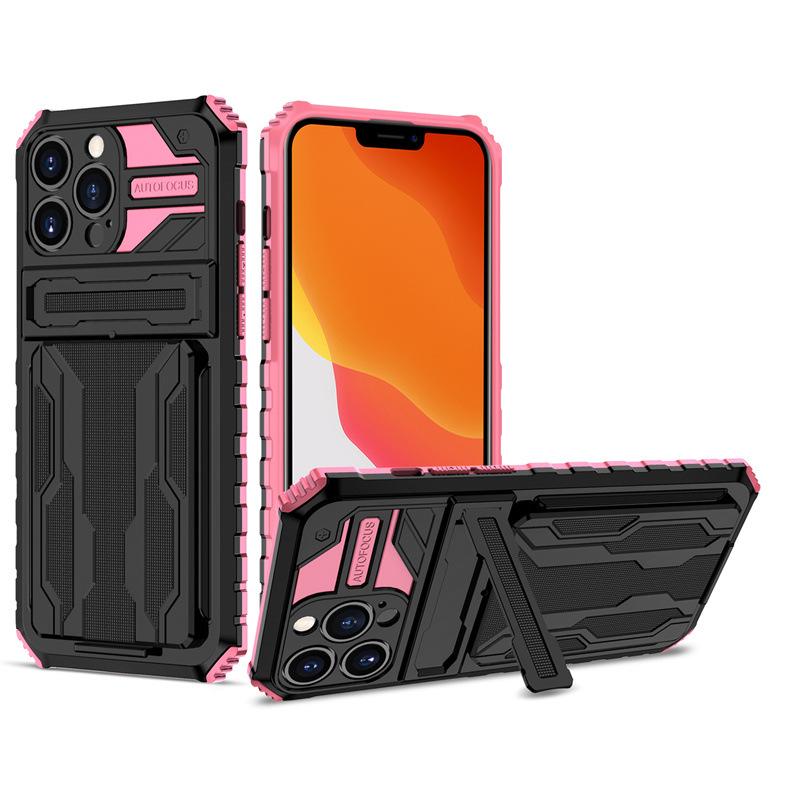 Applicable To Apple 15 Mobile Phone Case King Kong Card Bag 16 Promax Anti-fall Full-inclusive IPhone 14 Protective Case 13