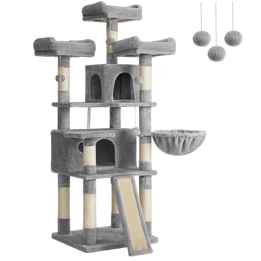 FEANDREA Cat Tower for Large Multiple Easy to Relieve Lack of Prevent Height PCT019 Cats, Cats, Steps, Climb, Exercise, Falling, 172cm,