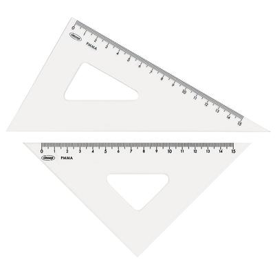 Треугольная линейка Kyoei Plastic ORIONS из метакрила 18 см (с масштабом) А-620
