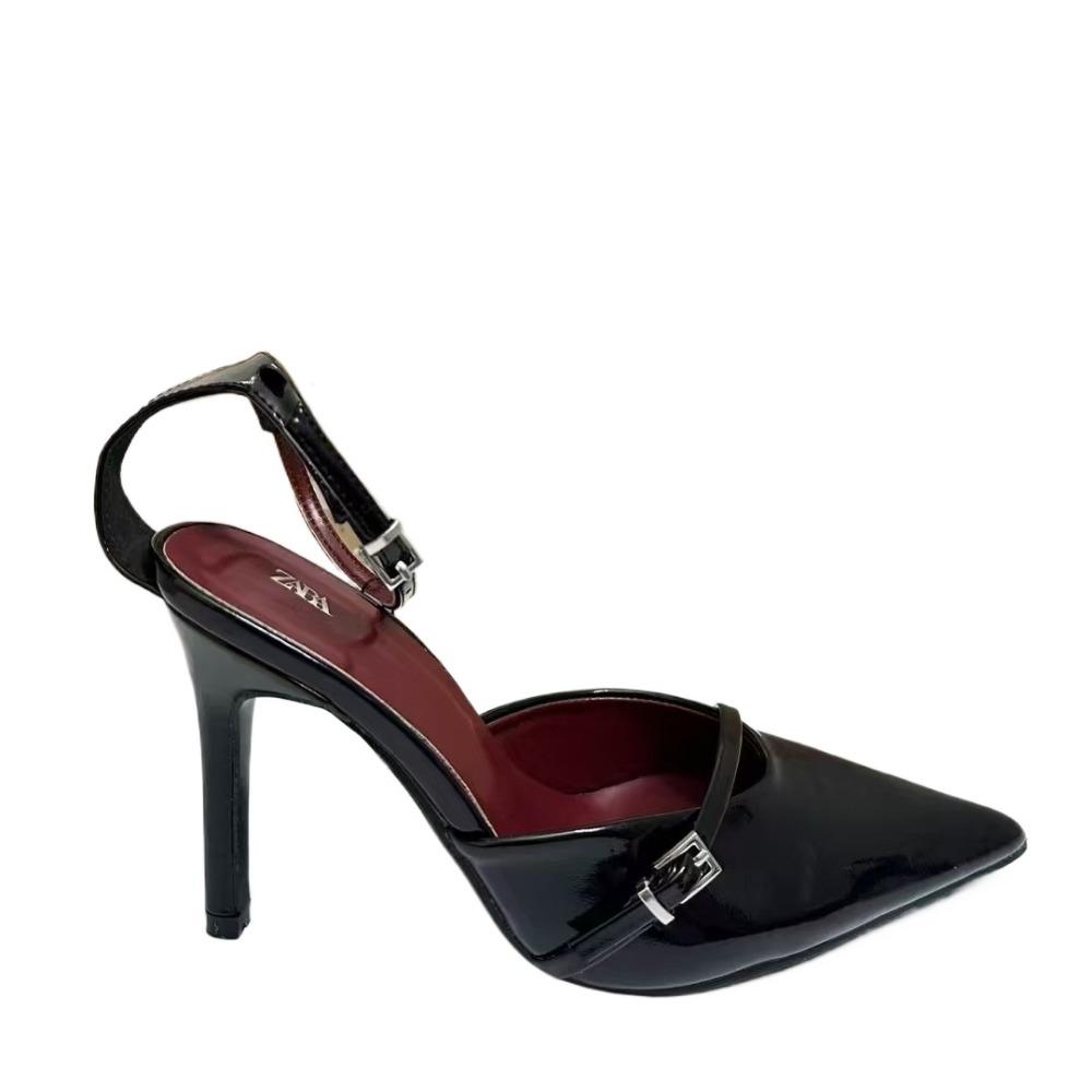 Mode Sexy Spitzschuh High Heel Damen Schuhe Elegant Knöchelriemen Lackleder Stilettos Luxus Abschlussball Hochzeiten Brautpumps für Damen