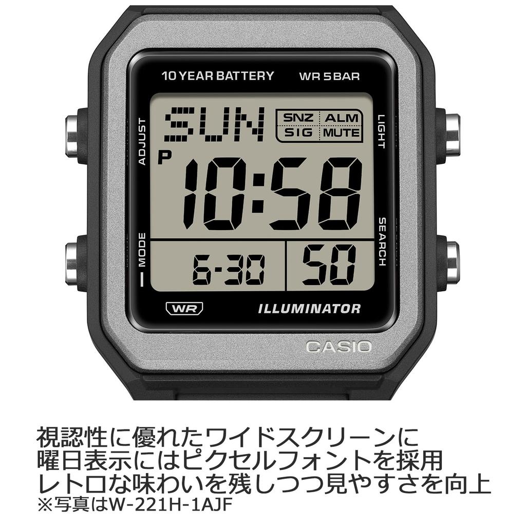 Casio Kolekcja Black [Casio] W-221H-1AJF Zegarek Męski,