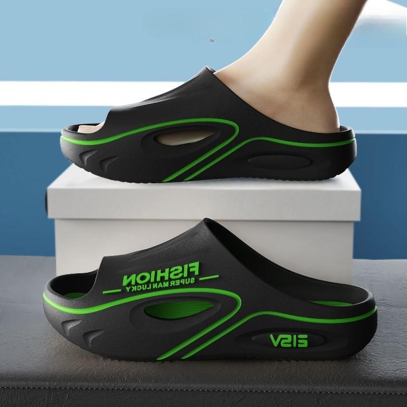 

Men s Summer Sandals and Slippers Men s Thick Wear-resistant Soft-soled Bathroom Non-slip Home Shoes 44-45 чорний