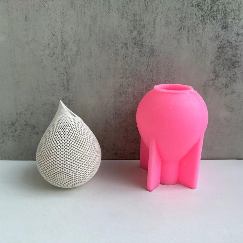 Water Drop Vase Candle Molds for Making Candle Soap Gypsum Ornaments Room Decorations Christmas Chrismas Gift