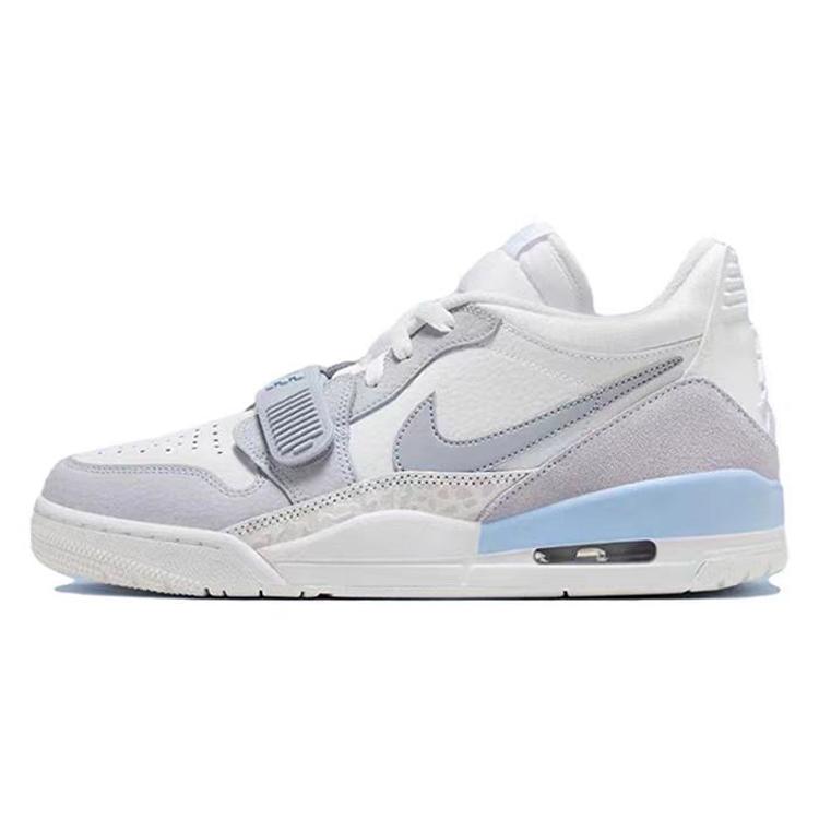 Jordan Legacy 312 Abrasion Resistant Slip Resistant Low top Vintage Basketball Shoes Men's Gray White HQ1190-101(Team181-)
