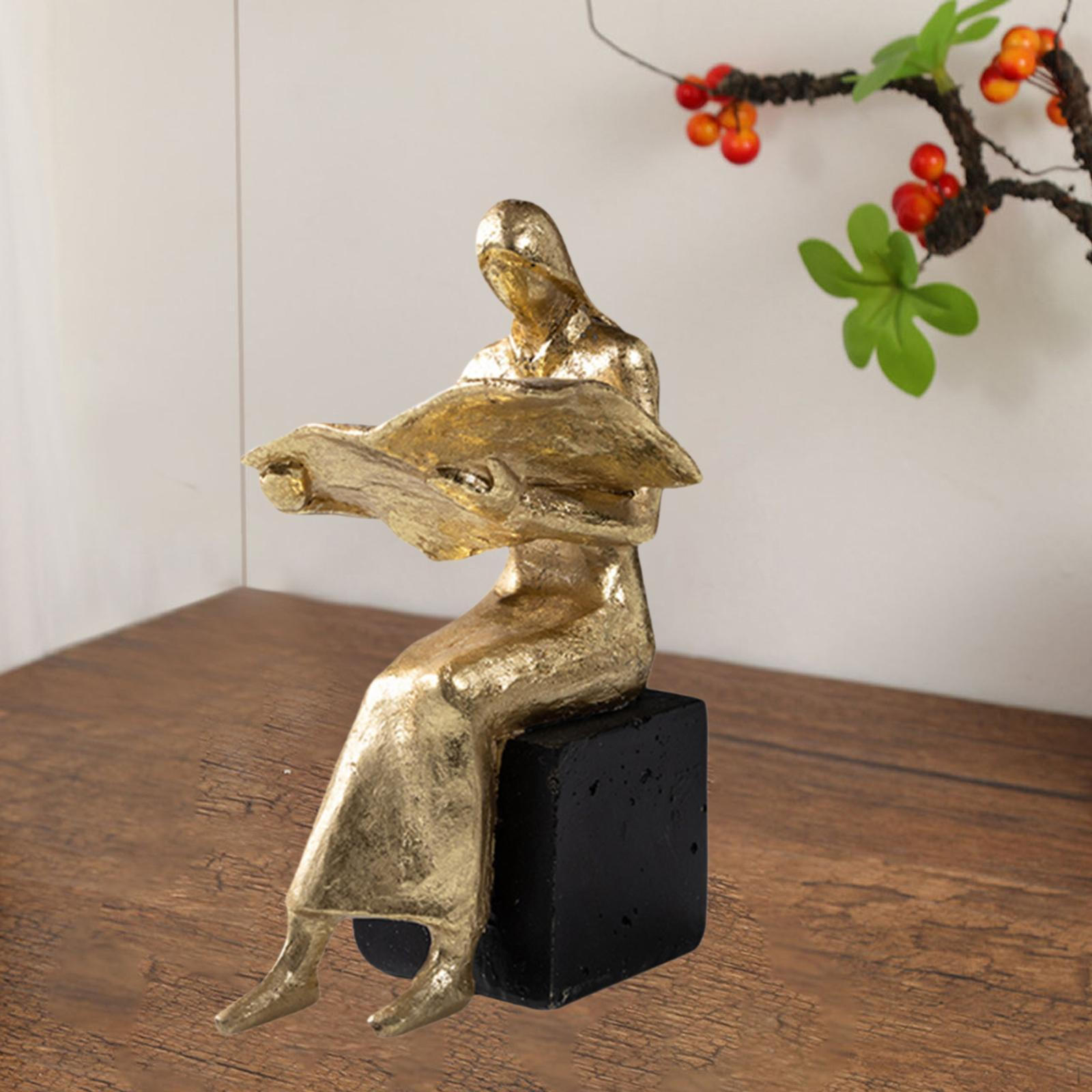 

Фігурка Книжкова підставка для читача Смола Художній виріб для домашніх офісних полиць Woman