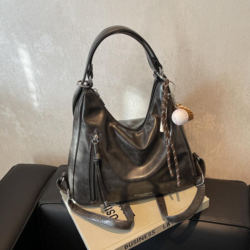 Vintage Commuter Tote Bag Women's Large Capacity 2025 New Casual One Shoulder Crossbody Multifunctional Fashion Backpack