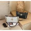 Women's 2026 Spring/Summer Retro Polka Dot Large Capacity Crossbody Shoulder Bag