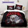 Loona Muster Bettwäsche Steppdecken-Set Heimdekoration Geschenk (1 Bettbezug + 2 Kissenbezüge (ohne Füllung))