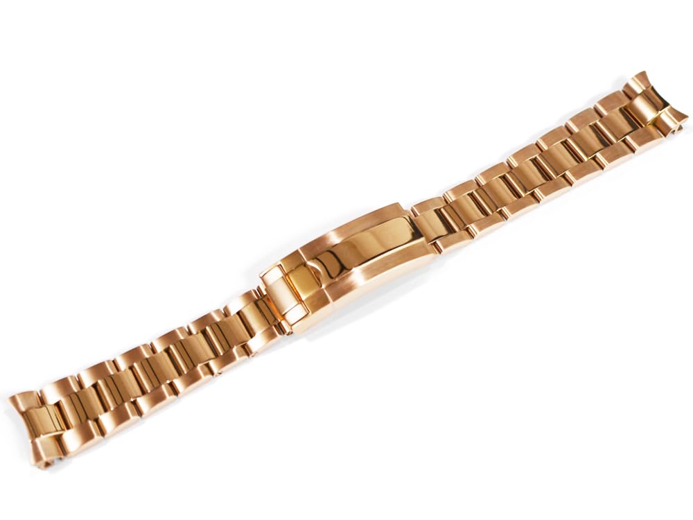 King Watch Parts Compatible with Oyster Bracelet for Daytona II Stainless GP Pink 20mm [Import Original] Rolex GMT-Master Men's Watch, Replacement,