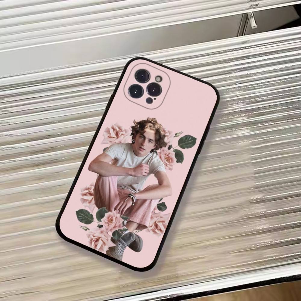 Heißer Schauspieler T-Timothée Chalamet Handyhülle Für iPhone 17,16,15,14,13,12,11 Plus,Pro Max,XS,Weiche Schwarze Hülle