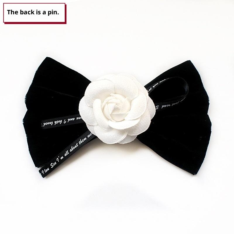 

Черная бабочка лента бант брошь воротник галстук униформа рубашка воротник цветочные броши для женщин тканевое искусство платья аксессуар A6