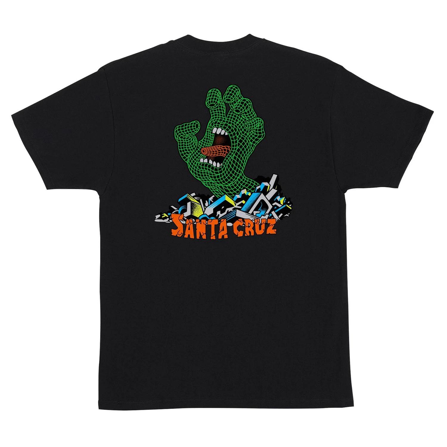 Santa Cruz Skateboards Shirt Kendall Grid Hand Black S