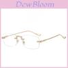 Minimalist Metal Square Eyeglasses With Blue Light Blocking For Adults