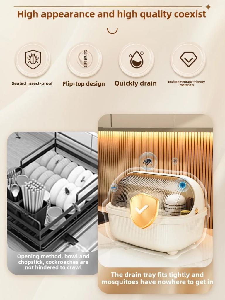 2025 Chopsticks Organizer, Household Multifunctional Draining Dish Dryer, Kitchen Utensils Put Dish Drainer, Dish Shelf Cupboard