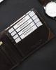 Men's horizontal wallet with gold accent, natural grain leather - Rovicky
