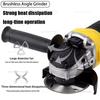 125mm Brushless Angle Grinder Bare Tool Metal Polishing Cutting Machine For Dewalt Batteries Rechargeable Pin Saw Power Tool
