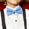 HX6F Kids Double Layer BowTie For School Event Birthday Party Soft Polyester Adjustable Neckband for Children Formal Occasion