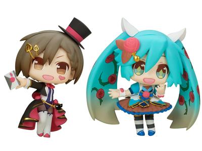 Emu Toys Hatsune Miku Piapro Characters Trading Mini Figure Series MEIKO and Hatsune Miku, Each Approx. 100mm Tall, Non-scale, PVC and ABS,