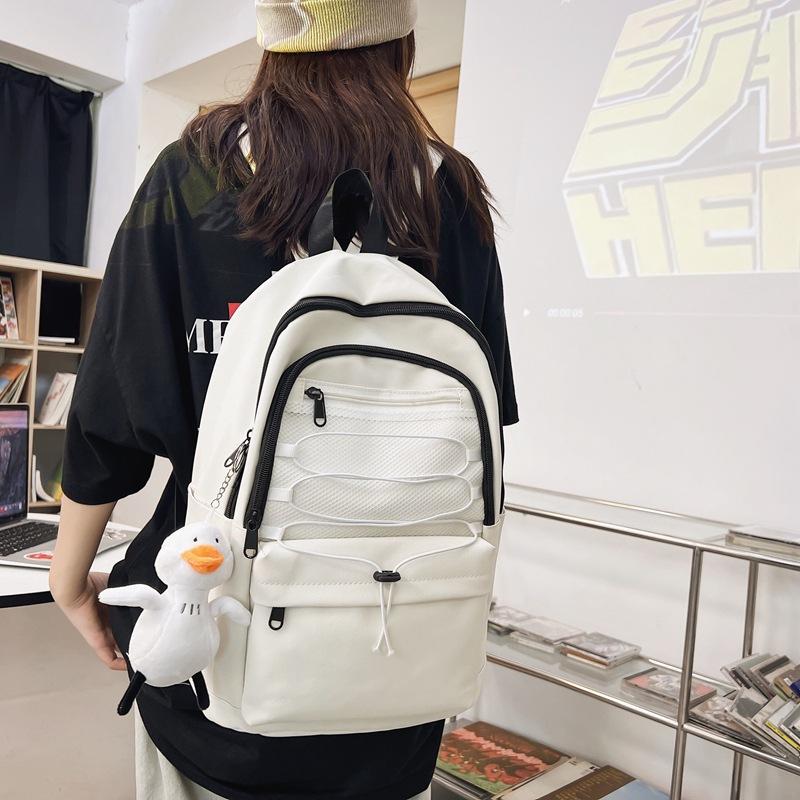 

Junior high school student schoolbag female appearance student new backpack versatile college couple backpack білий