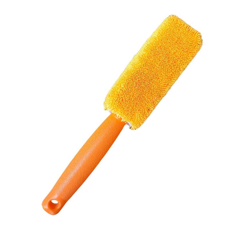 

Щітка для втулки колеса Щітка для чищення ультратонкого волокна Щітка для шин без подряпин Загальні аксесуари для чищення автомобільних шин помаранчевий