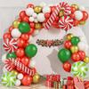 Dark Green Red Balloons Garland White Gold Balloon Christmas Candy Cane Foil Globos Baby Shower Birthday Party New Year Decor
