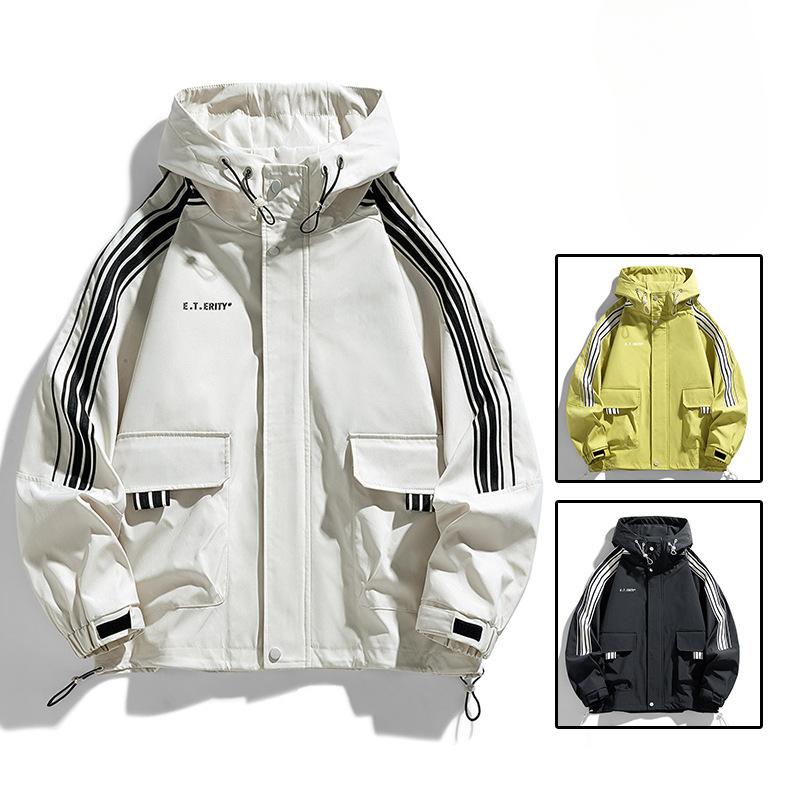 Men's Large Size Loose Mountain Outdoor Tooling Hooded Jacket Men's Spring and Autumn Jacket