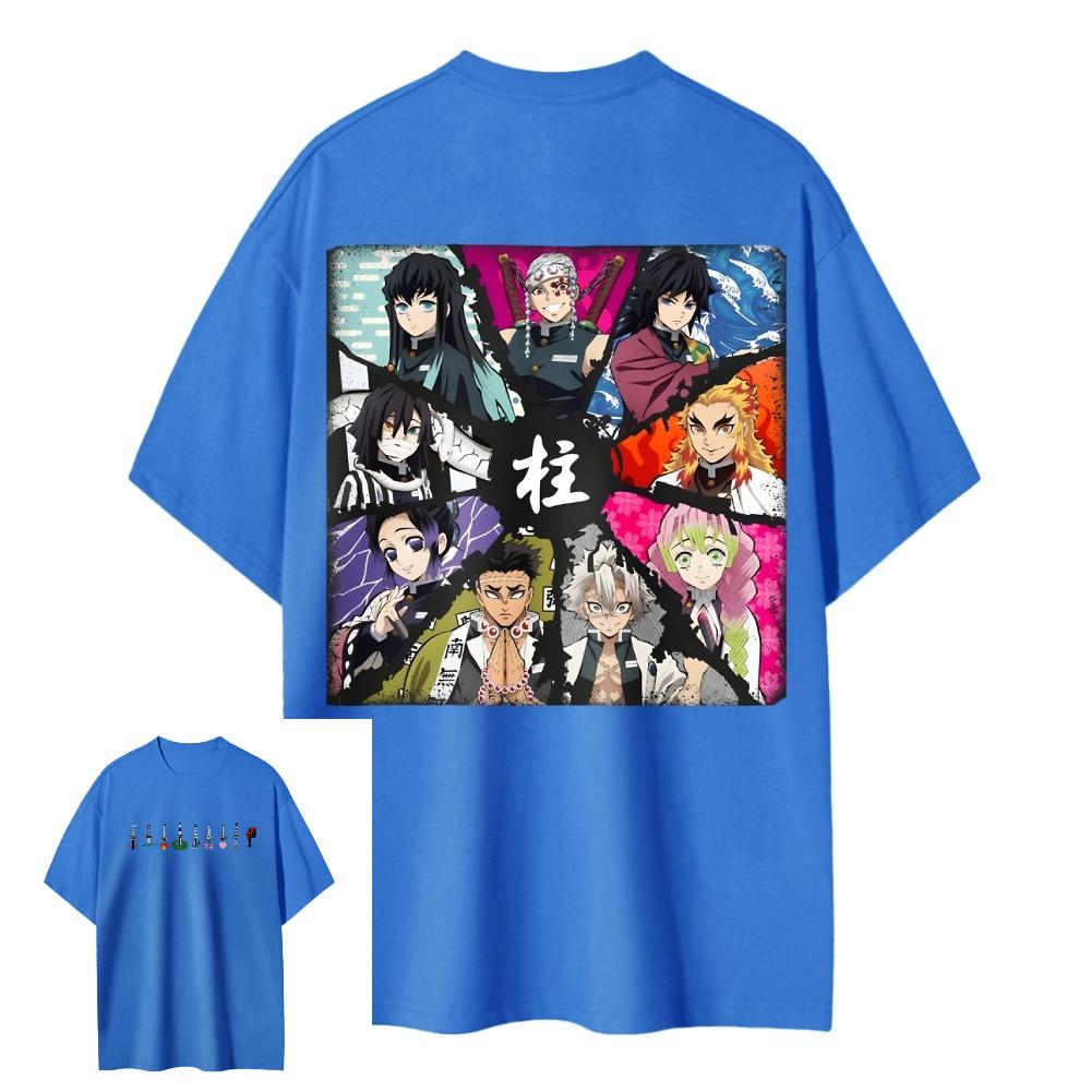Anime T Shirt Unisex Women Demon Slayer Hashira Cotton Short Sleeve Oversized Streetwear 2026 Summer Casual Tops Unisexga Graphic Tee