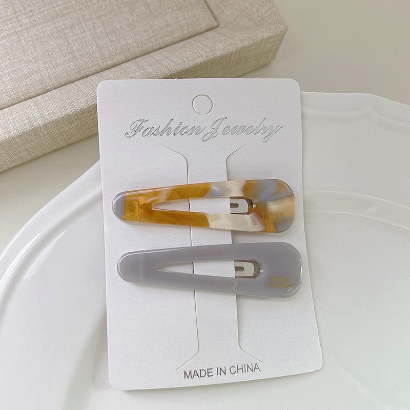 Ins  Simple 5.5cm Candy Colorful  Fringe Clip Exquisite Fashion Acetate Duckbill Clip Hair Accessories For Woman Girls