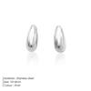 eManco 18K Gold Water Drop Titanium Steel Women's Geometric Earrings