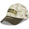 39THIRTY Kappe - - Seattle Seahawks - Camouflage - Gesticktes Logo - Stretch-Passform