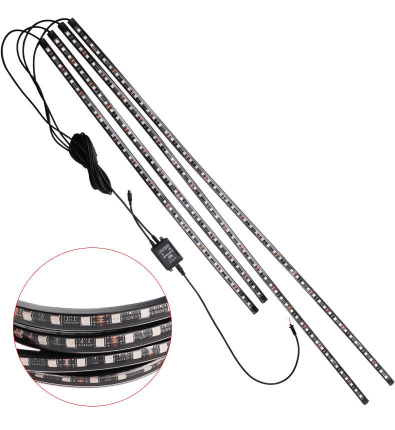 Car Chassis Decorative Sound-Activated Seven-Color Atmosphere Light with Remote and Mobile App Control