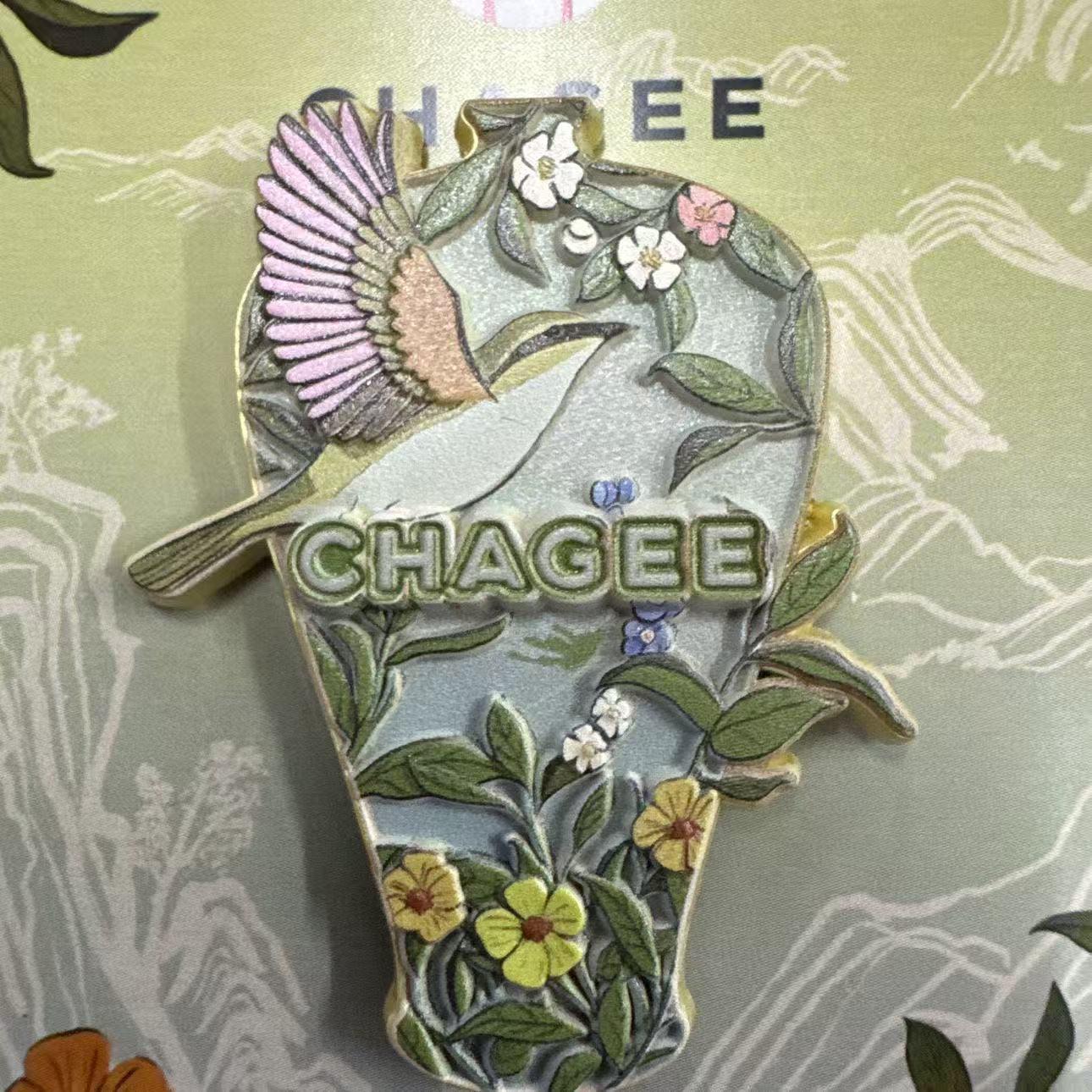 

Spot Ba Wang Cha Ji Spring Mountain Series Metal Refrigerator Magnet with Paper Card - Customizable Design