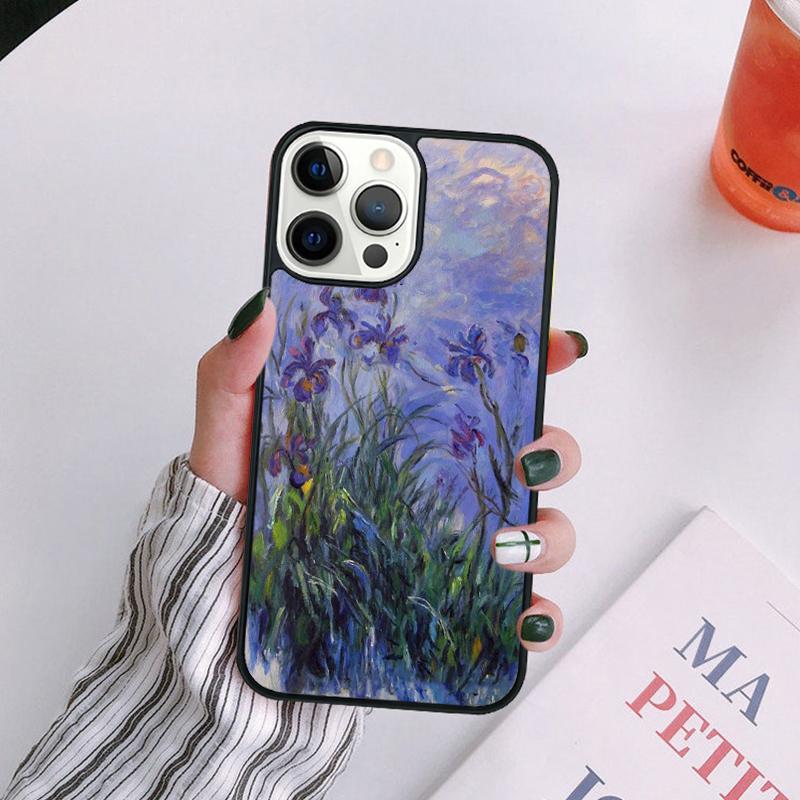 Lilac Irises Paintng Phone Case For iPhone 17 Air 14 13 12 16Pro Max 15 Plus Cover Shell Max Coque