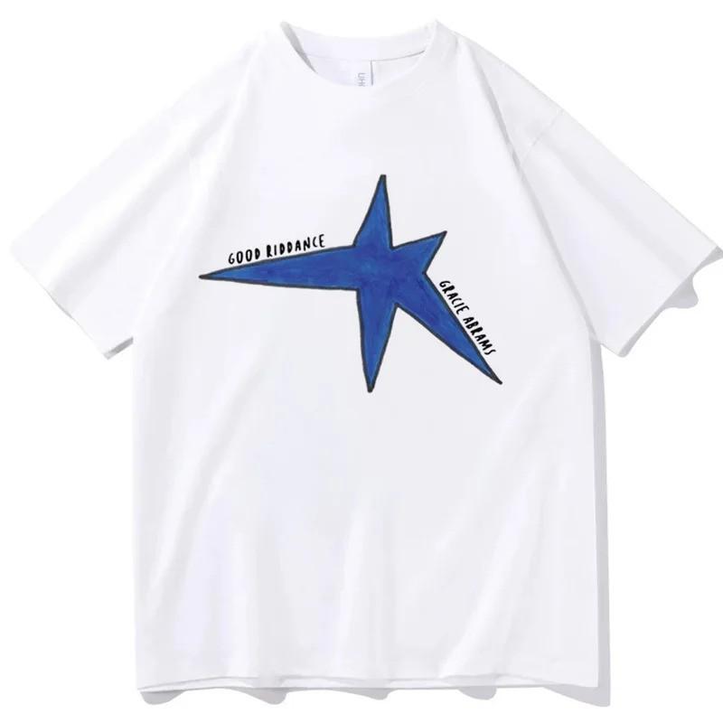 Gracie Abrams t shirt female Psychedelic harajuk S белый