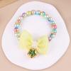 Colorful Cat Puppy Collar Princess Style Cat Neck Chain Cute Pet Pearls Bowknot Necklace  Puppy